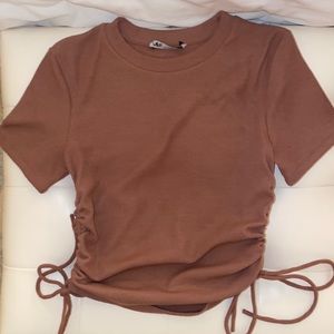 Zara side tie cropped top